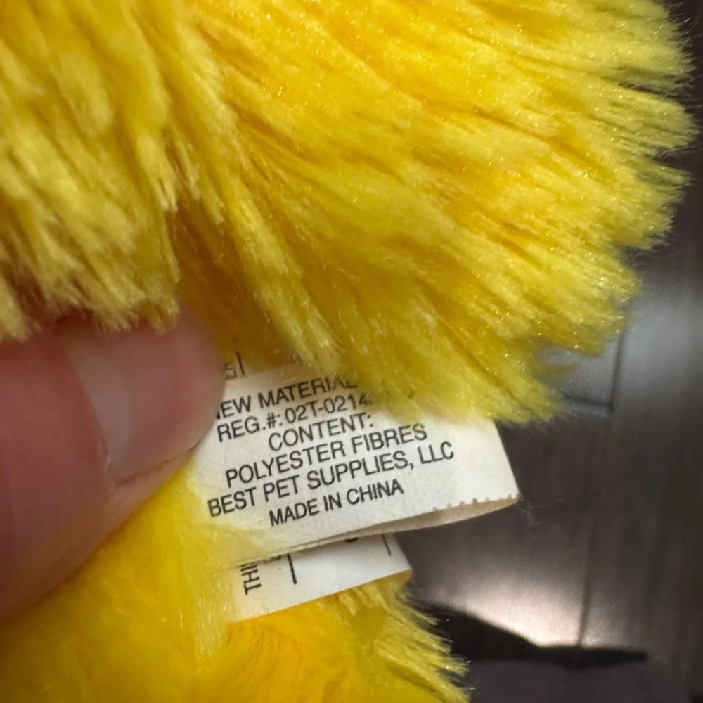 NWOT Yellow Plush Duck Platypus Dog CrinkleToy